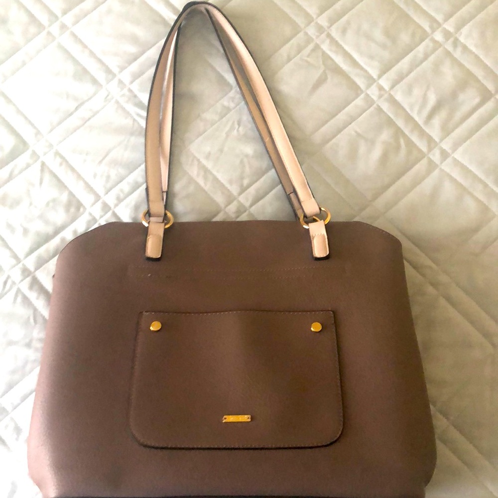 Tan Charlie Paige purse/laptop bag.